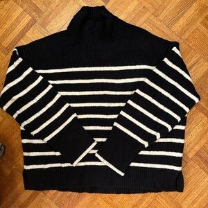 Uniqlo Black Ribbed Knit Sweater